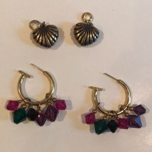 Add a charm earrings